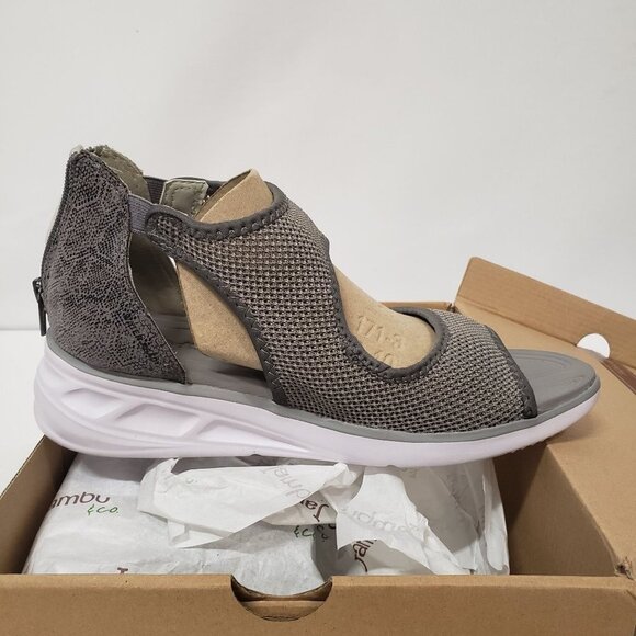 JBU Women's Margot Wide Sport Sandal in Light Gray Snake - Size 9.5 - Picture 7 of 9